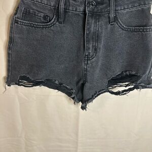 YMI Charcoal Distressed Jean Shorts